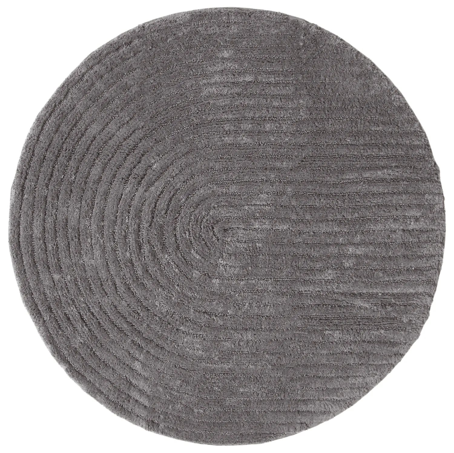 Alfombra de baño redonda - Evena (gris oscuro)