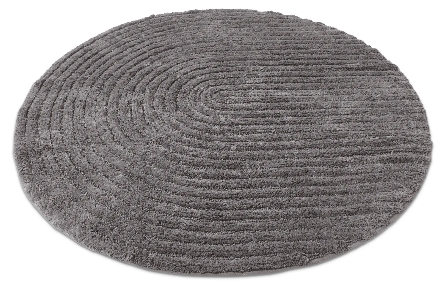 Alfombra de baño redonda - Evena (gris oscuro)