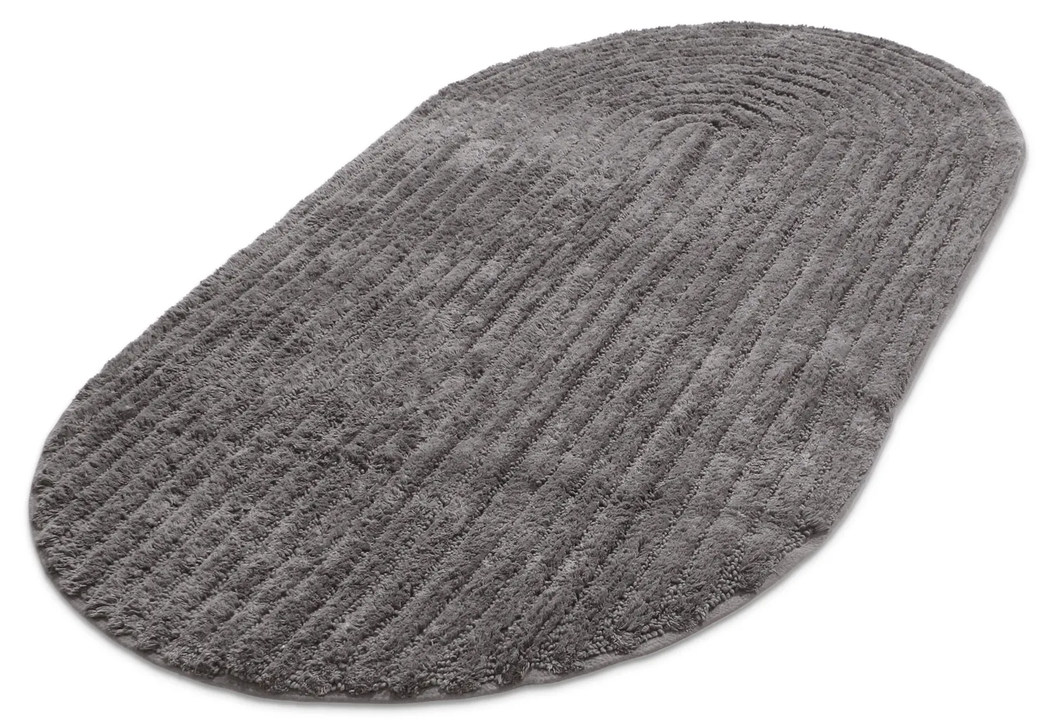 Alfombra de baño ovalada - Evena (gris oscuro)
