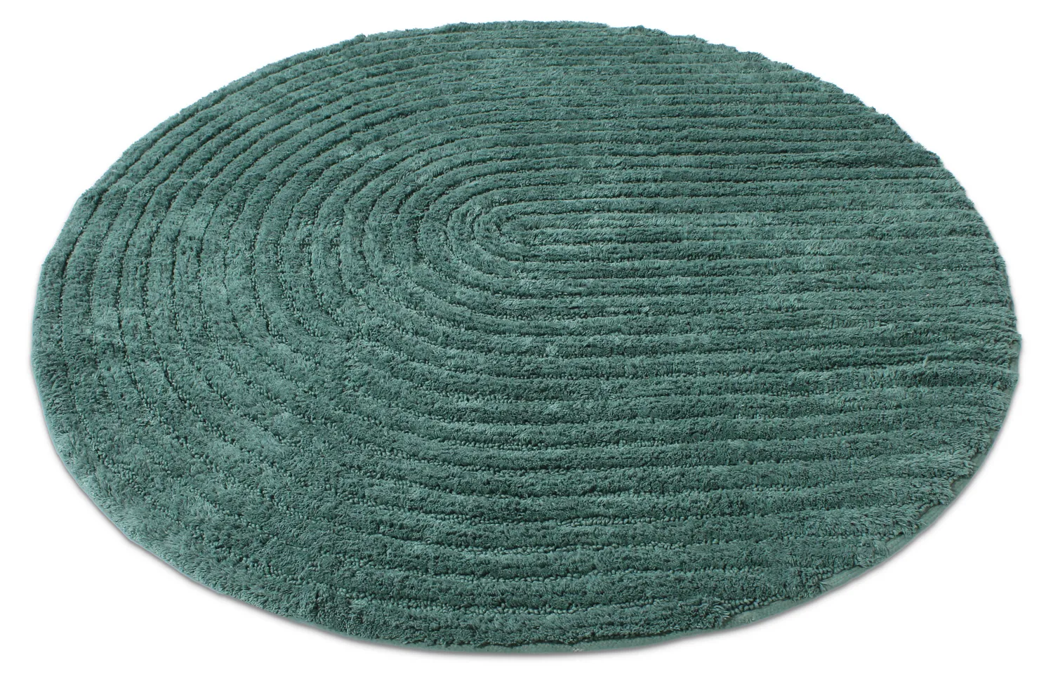 Alfombra de baño redonda - Evena (verde oscuro)