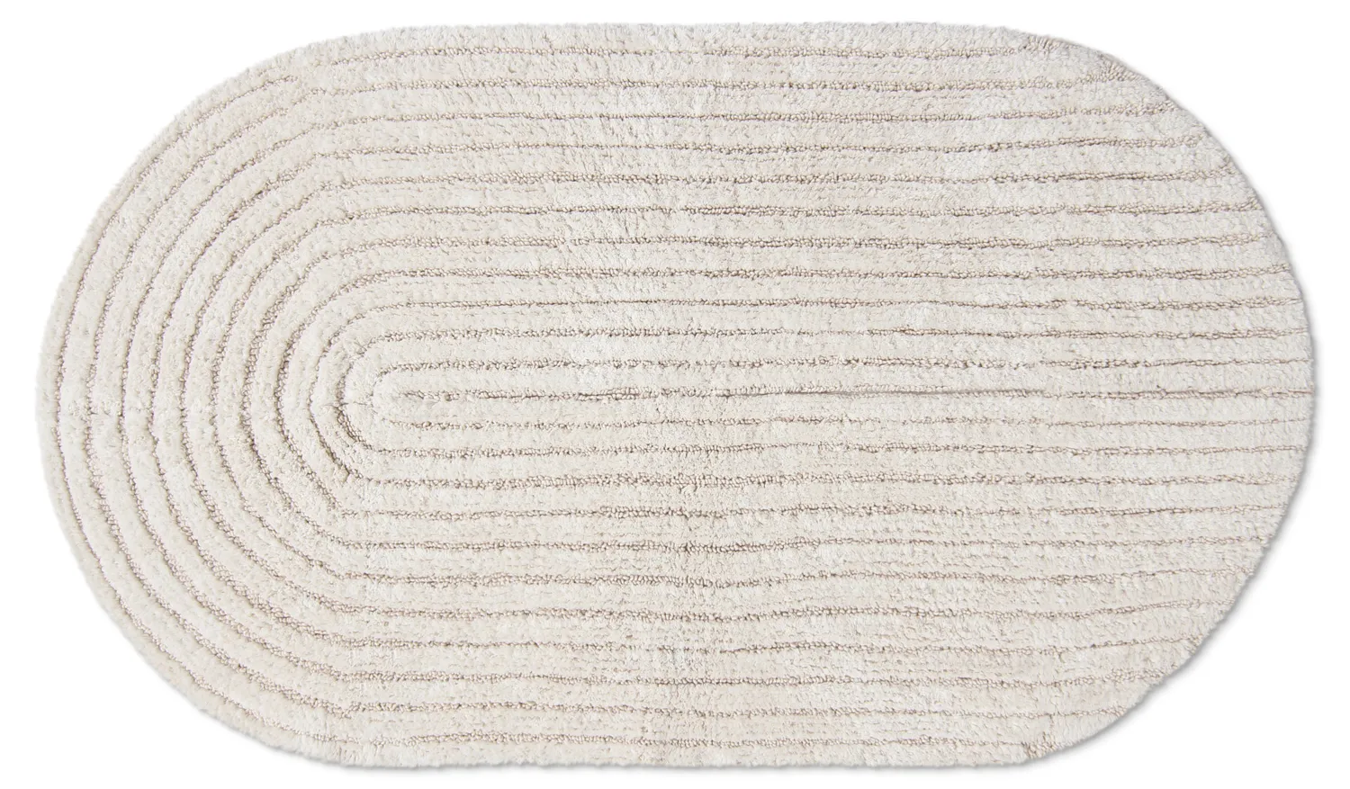 Alfombra de baño ovalada - Evena (blanquecino)