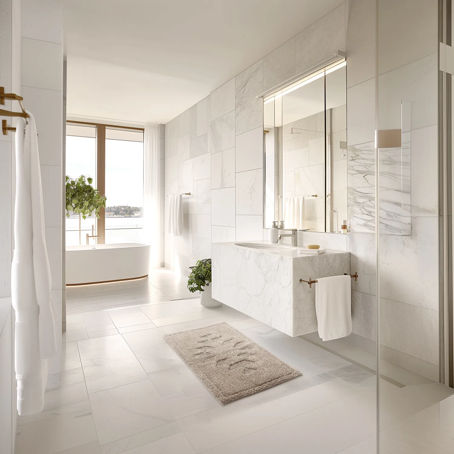 Alfombra de baño - Gertie (beige)