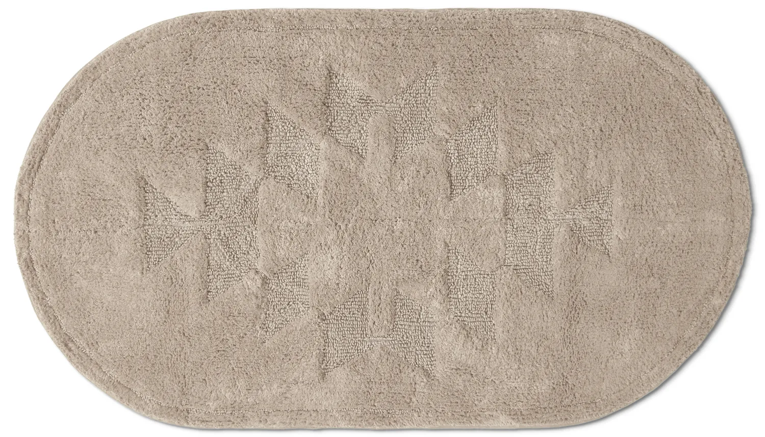 Alfombra de baño ovalada - Gertie (beige)