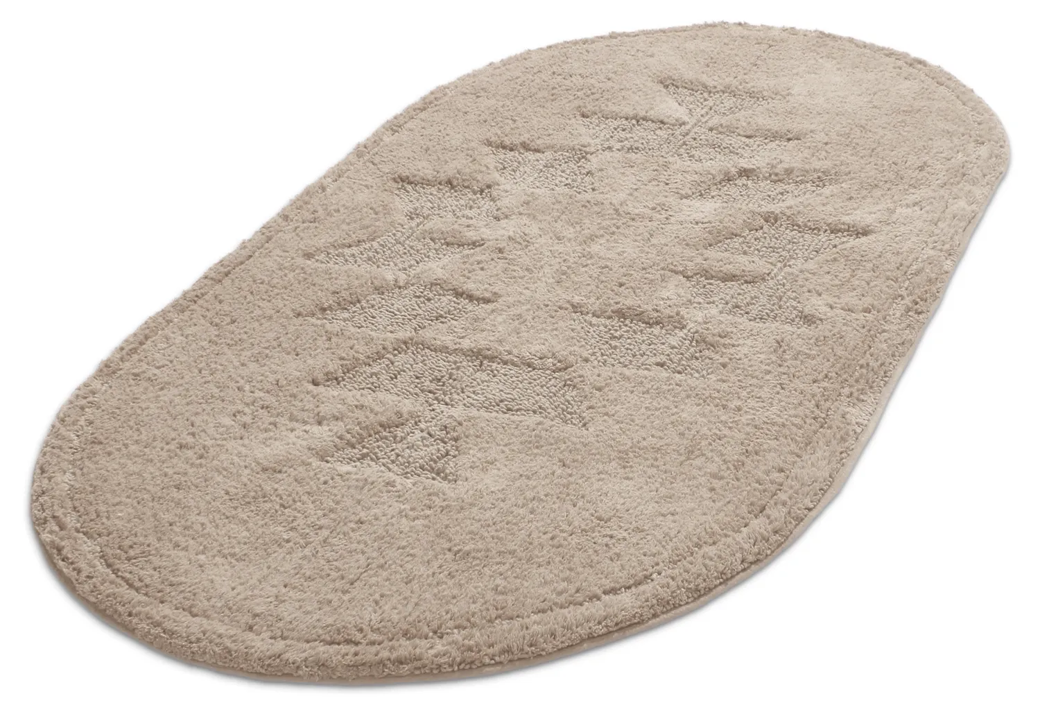 Alfombra de baño ovalada - Gertie (beige)