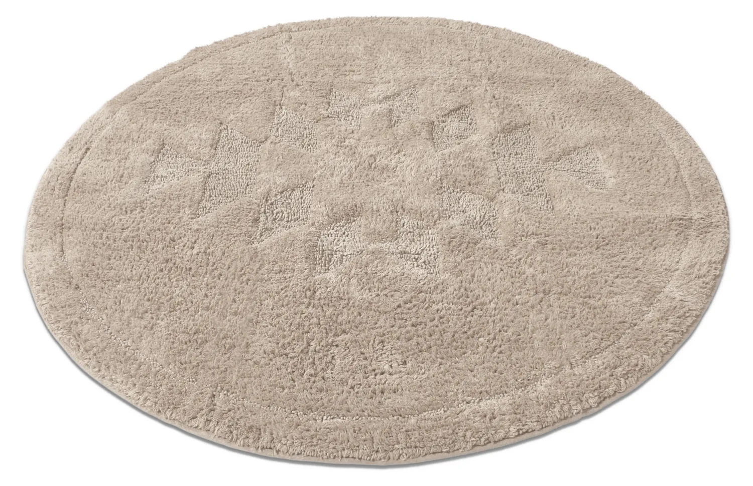 Alfombra de baño redonda - Gertie (beige)
