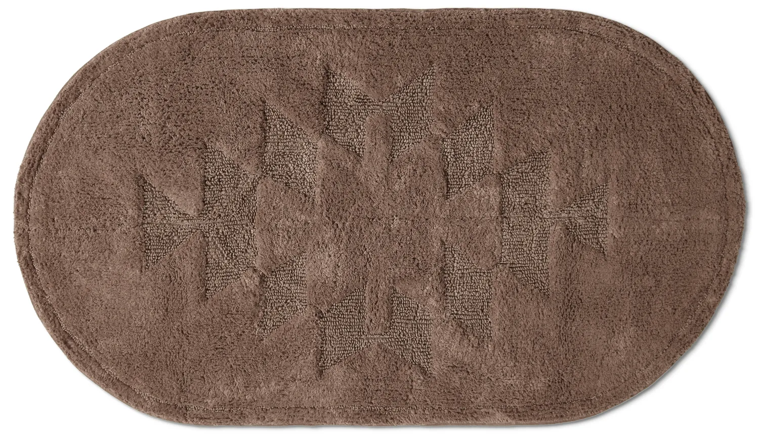 Alfombra de baño ovalada - Gertie (marrón)