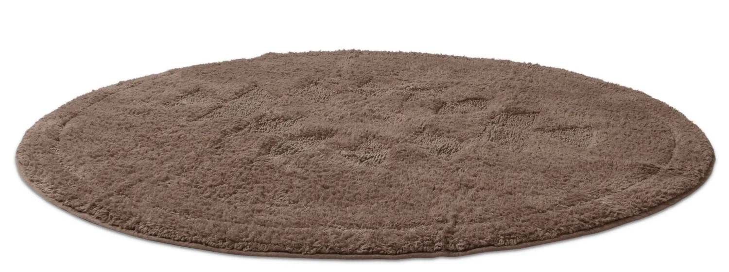 Alfombra de baño redonda - Gertie (marrón)