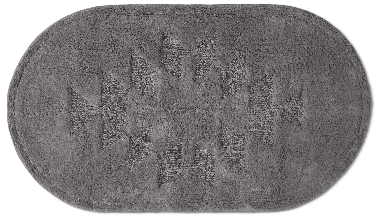 Alfombra de baño ovalada - Gertie (gris oscuro)
