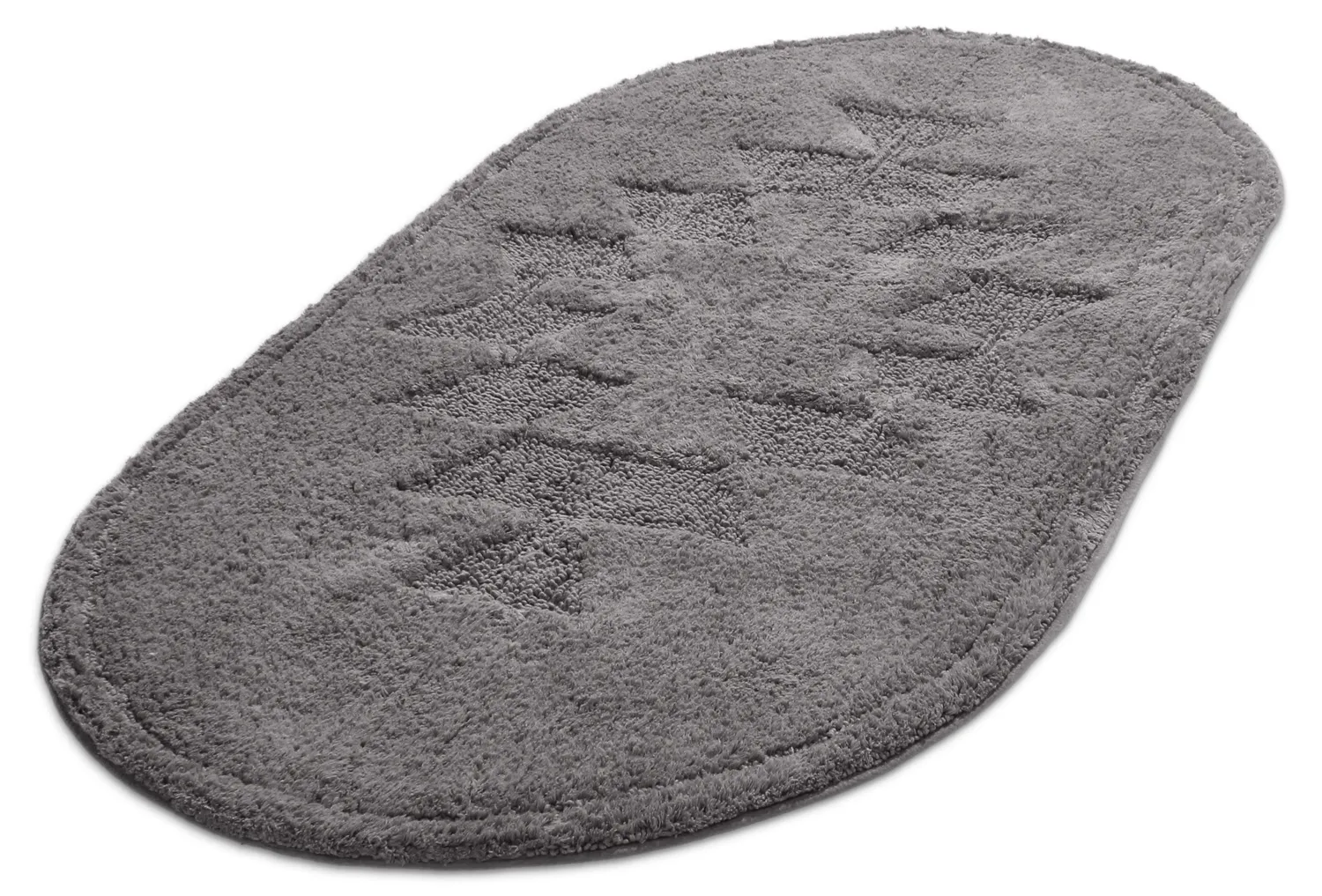 Alfombra de baño ovalada - Gertie (gris oscuro)