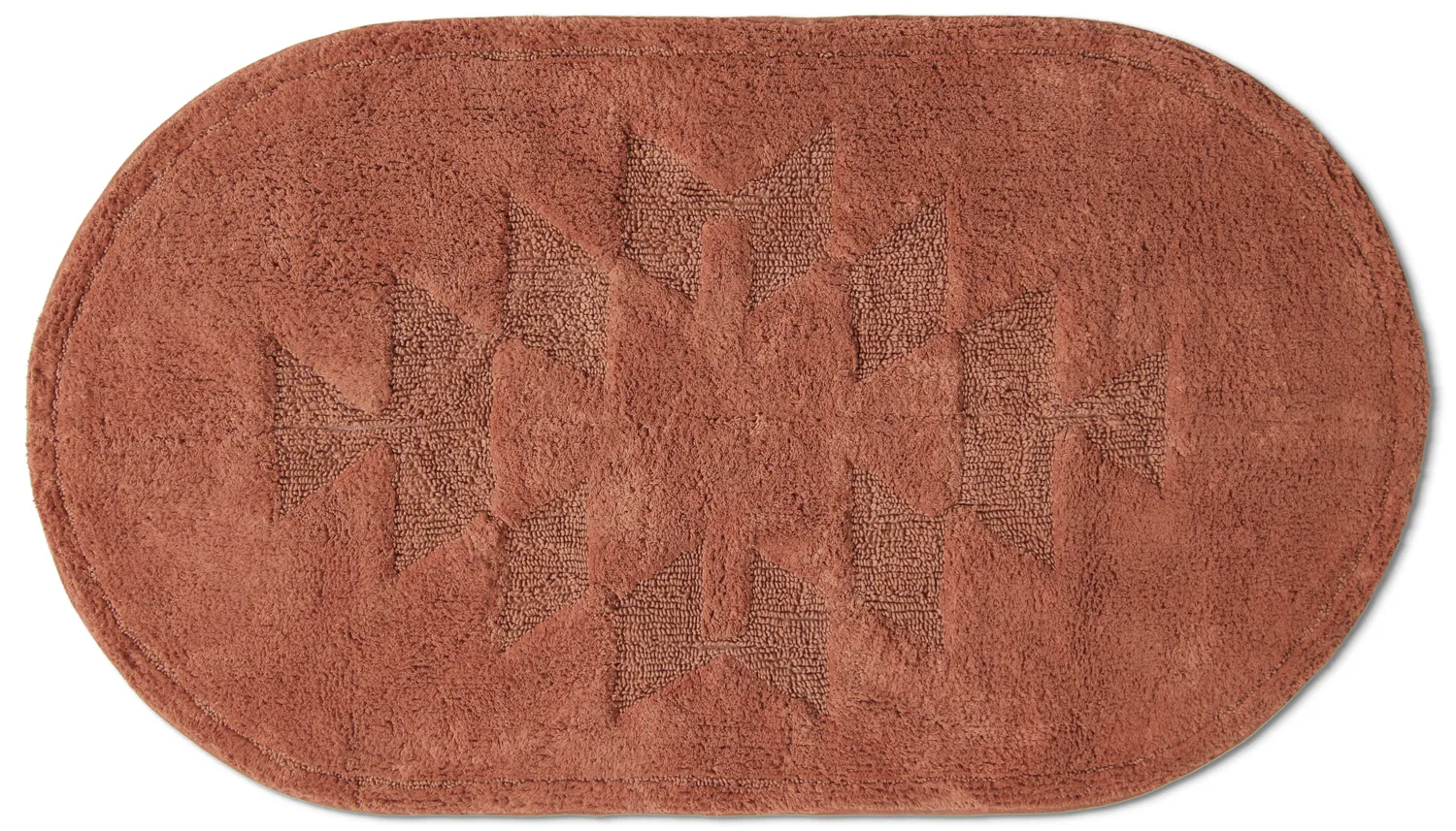 Alfombra de baño ovalada - Gertie (terracota)