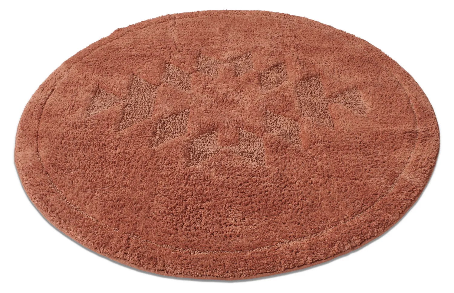Alfombra de baño redonda - Gertie (terracota)
