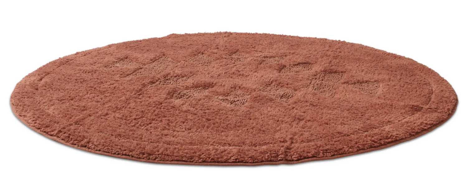 Alfombra de baño redonda - Gertie (terracota)