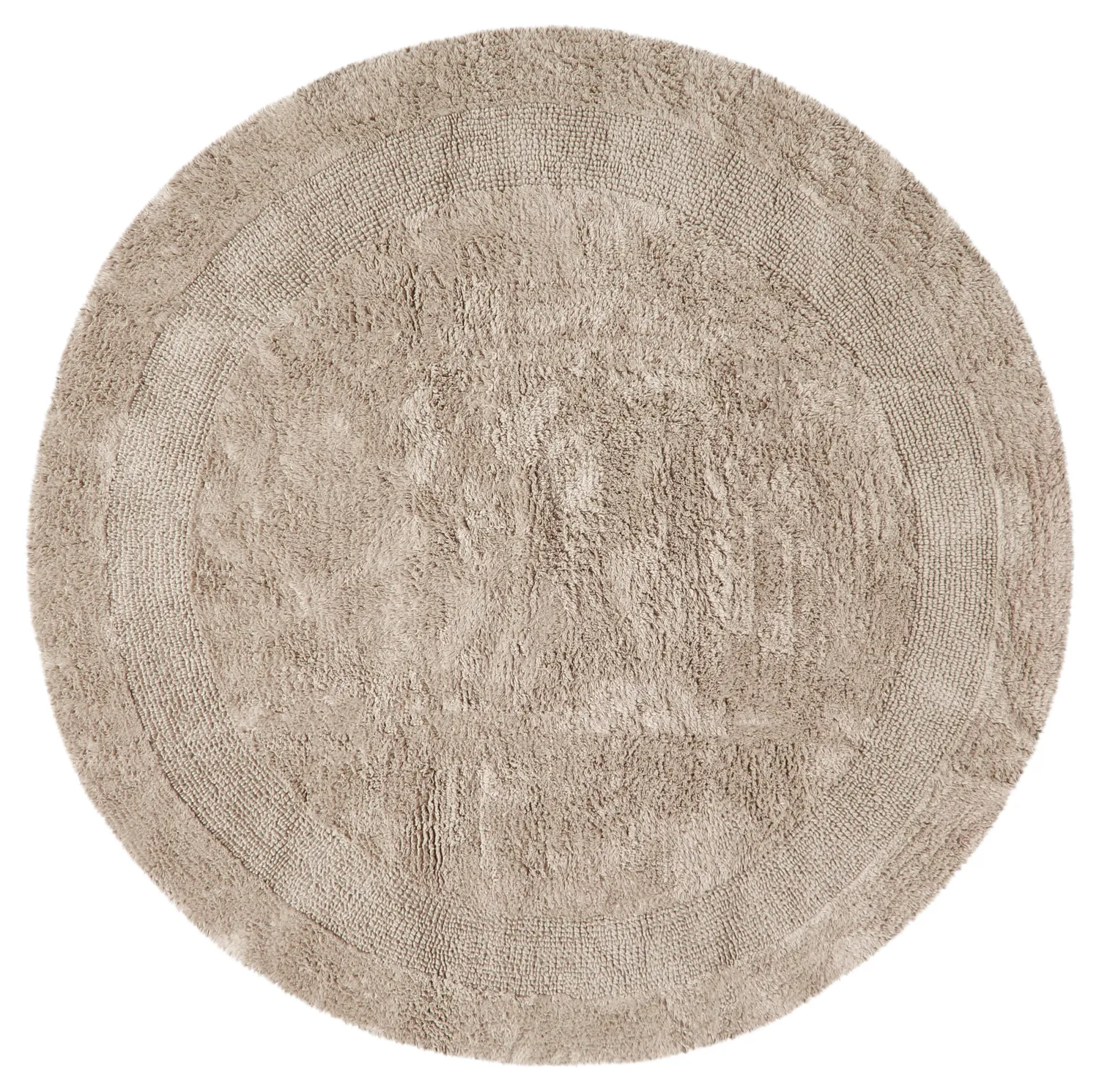 Alfombra de baño redonda - Nila (beige)