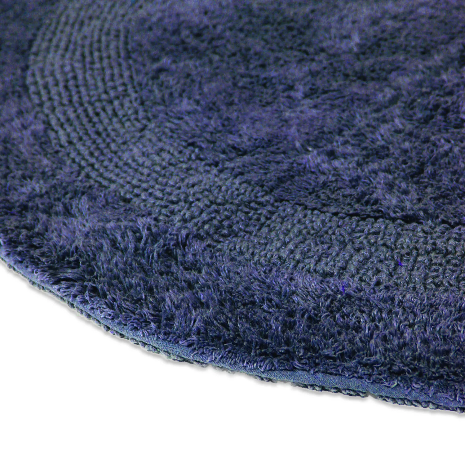 Alfombra de baño redonda - Nila (azul)