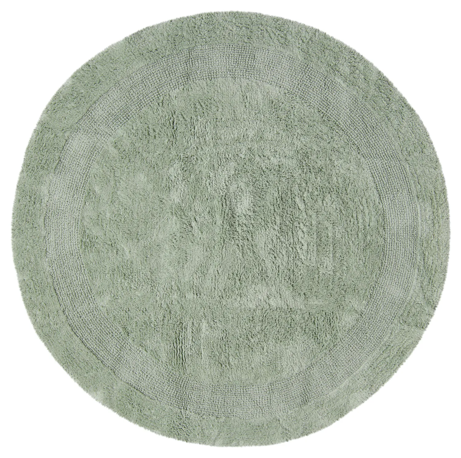 Alfombra de baño redonda - Nila (verde claro)