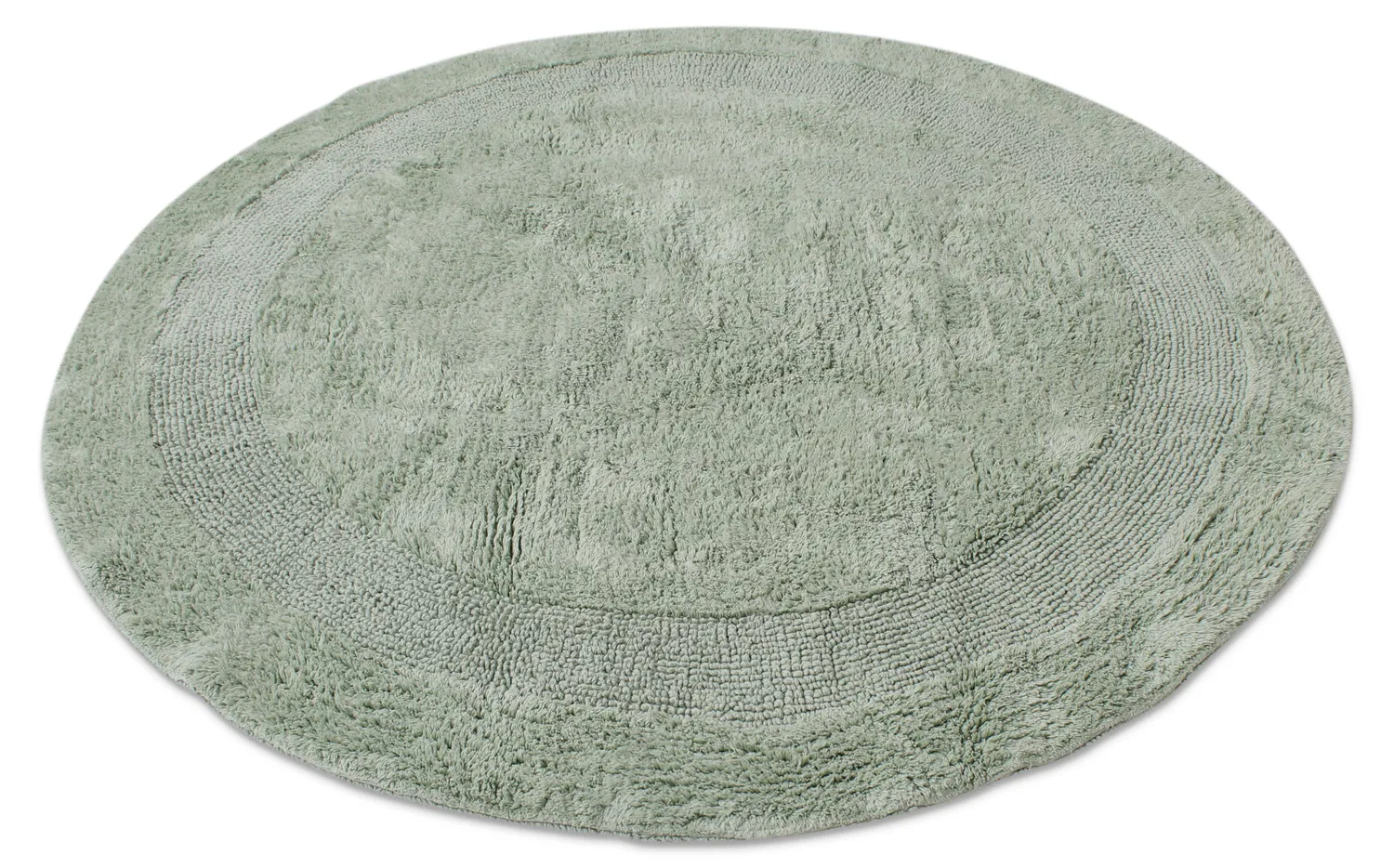 Alfombra de baño redonda - Nila (verde claro)