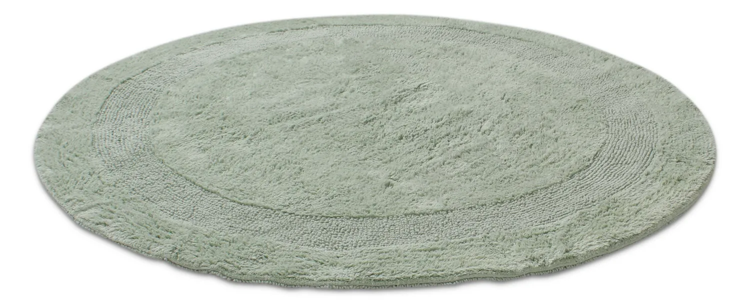 Alfombra de baño redonda - Nila (verde claro)
