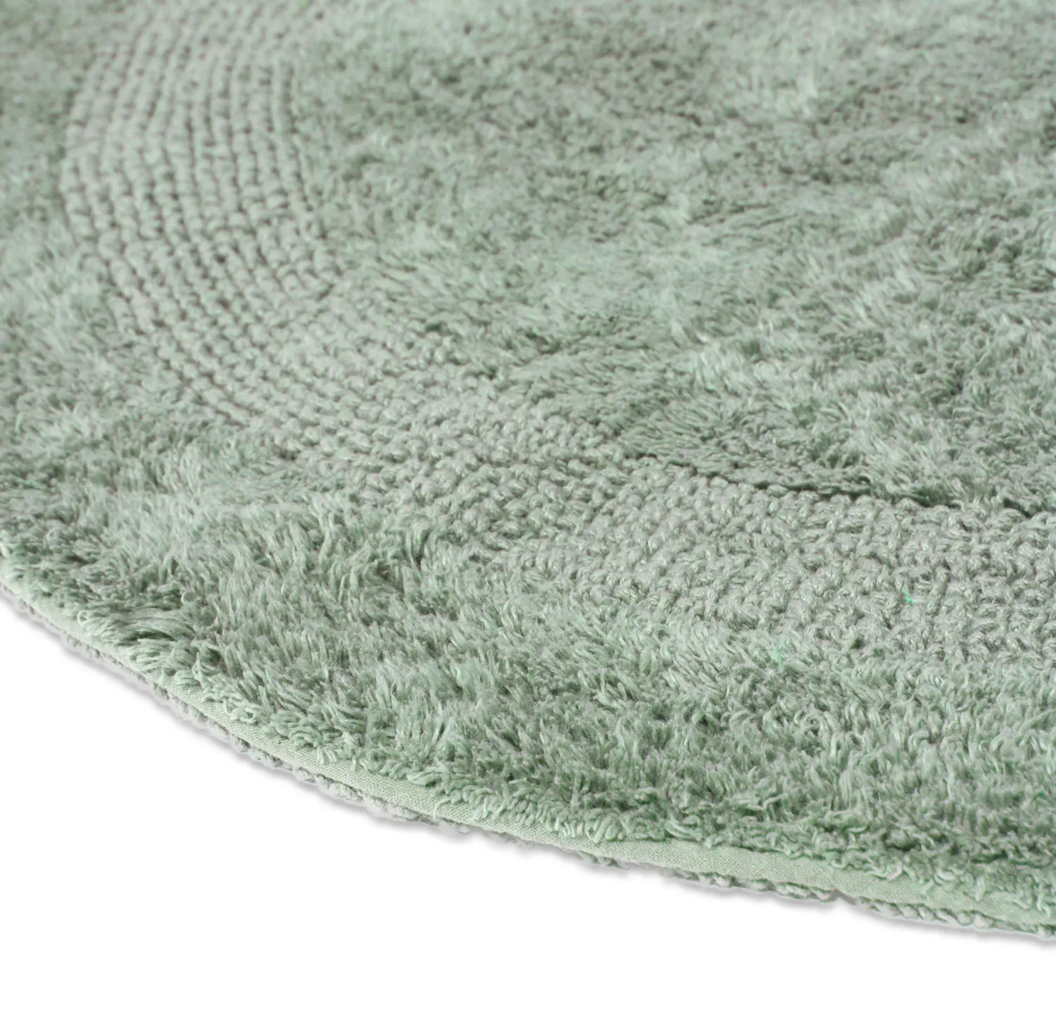 Alfombra de baño redonda - Nila (verde claro)