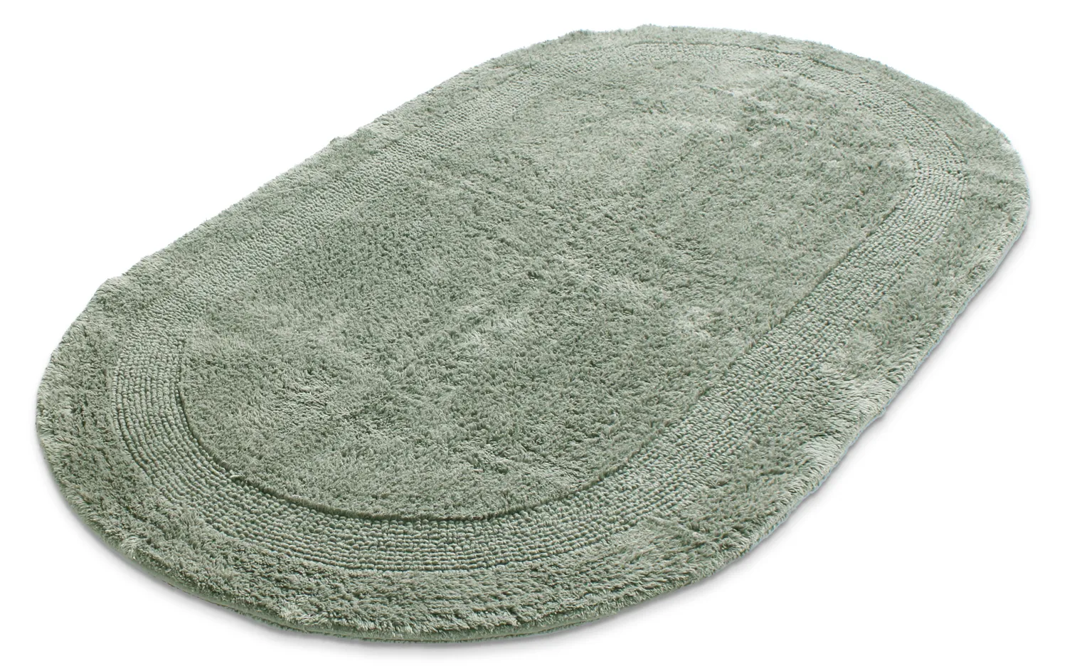 Alfombra de baño ovalada - Nila (verde claro)