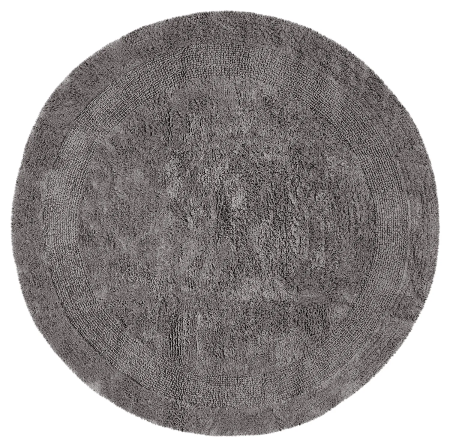 Alfombra de baño redonda - Nila (gris oscuro)