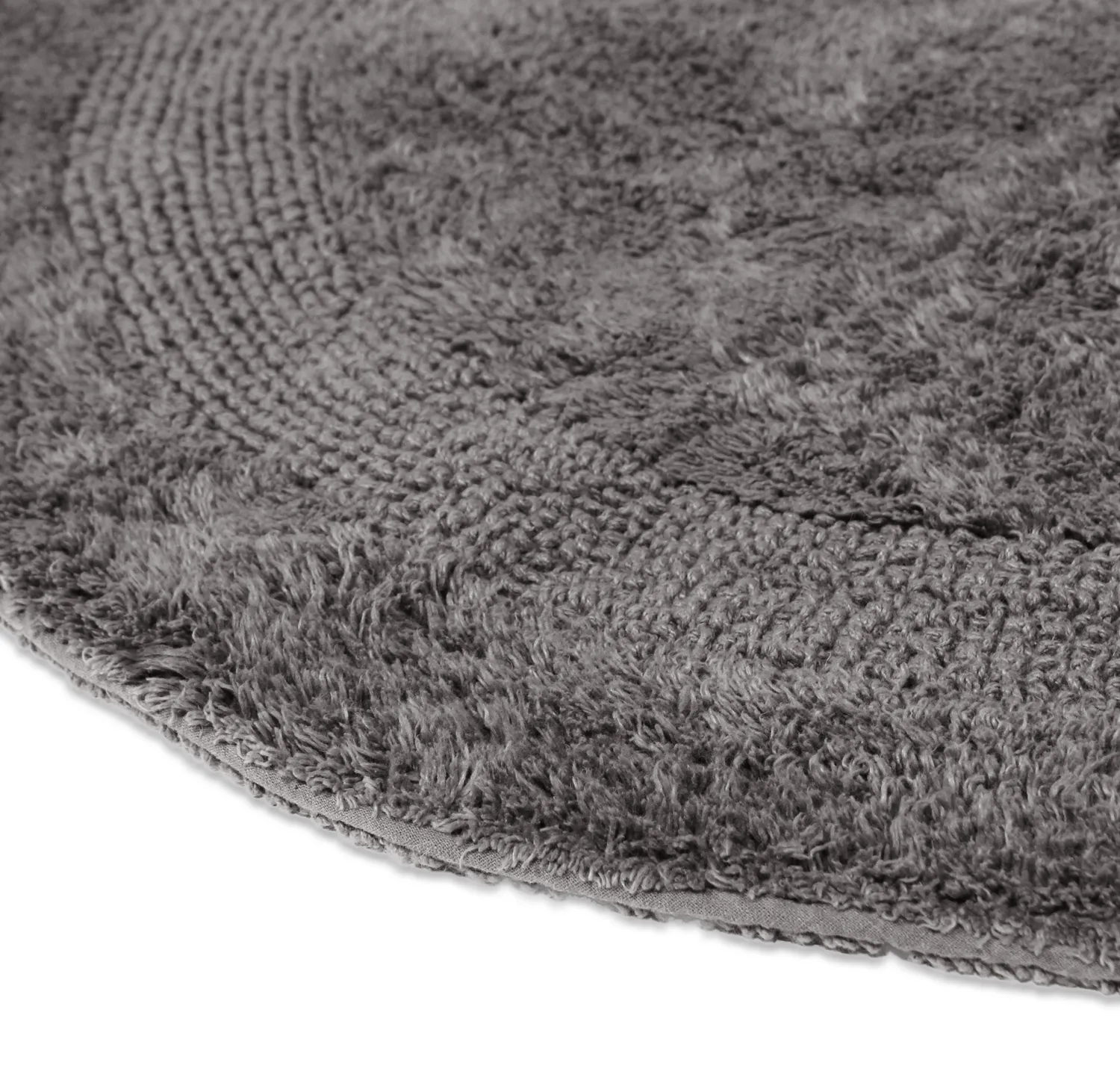 Alfombra de baño redonda - Nila (gris oscuro)