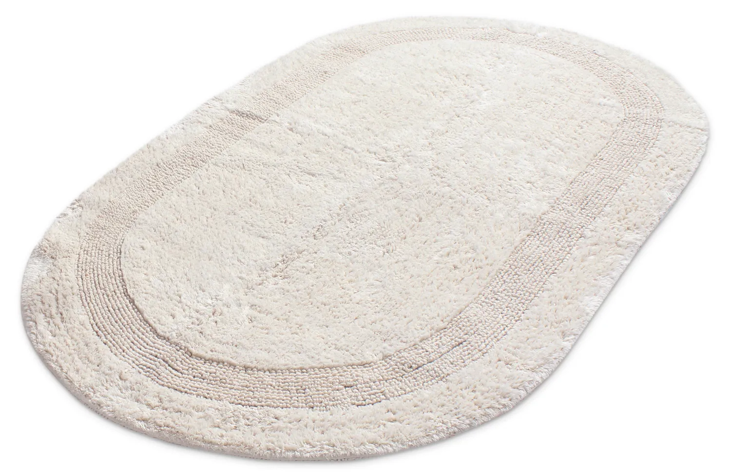 Alfombra de baño ovalada - Nila (blanquecino)