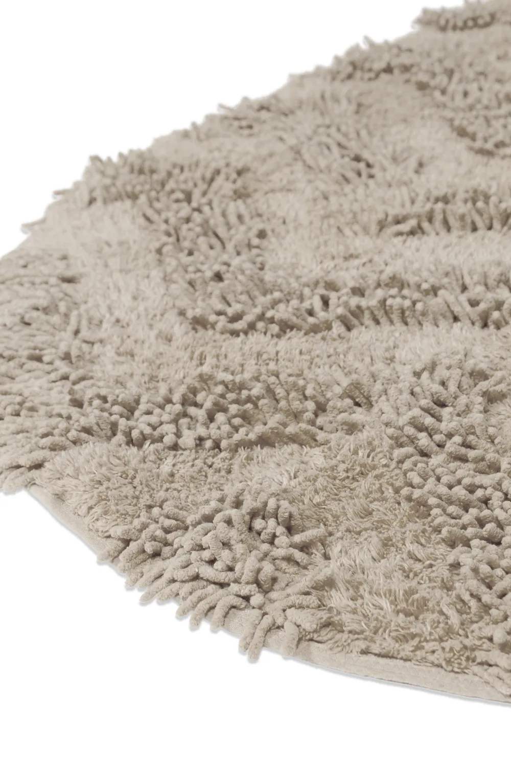 Alfombra de baño ovalada - Tressa (beige)