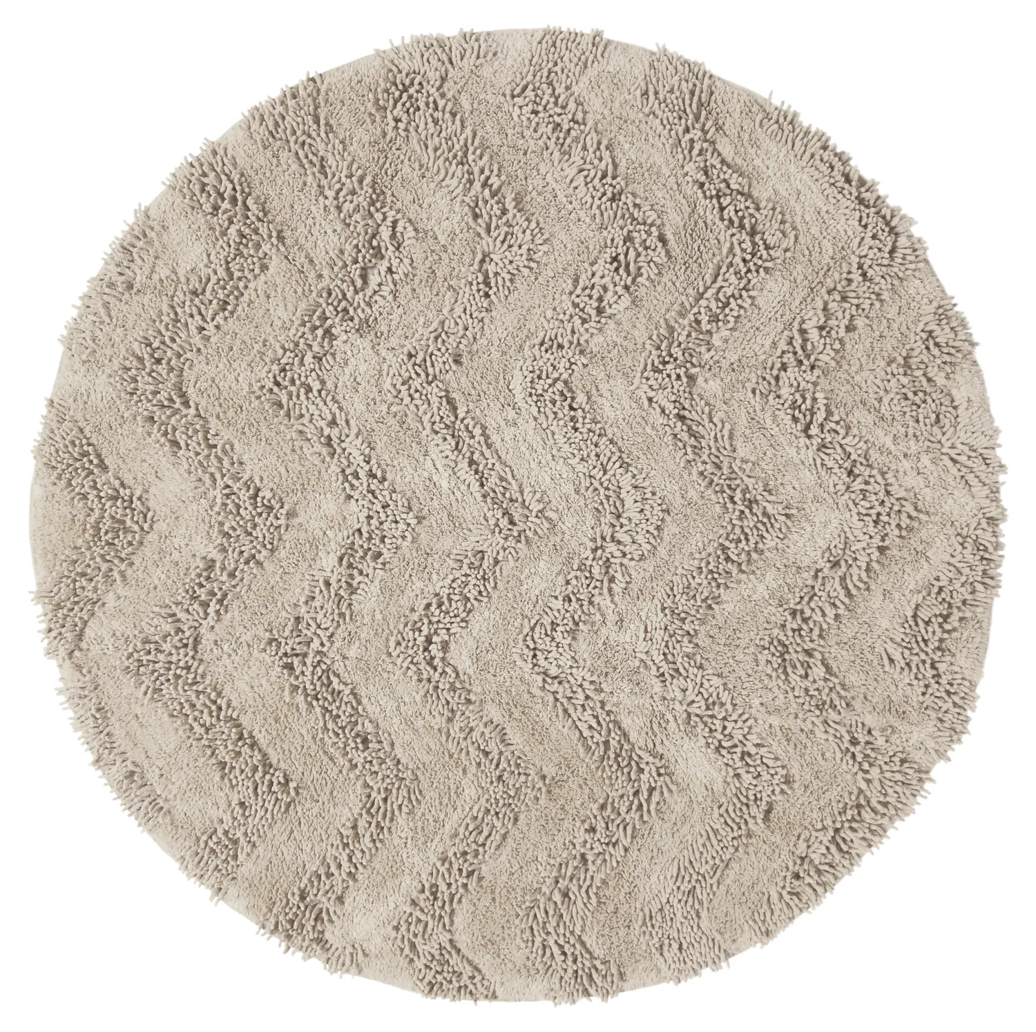 Alfombra de baño redonda - Tressa (beige)