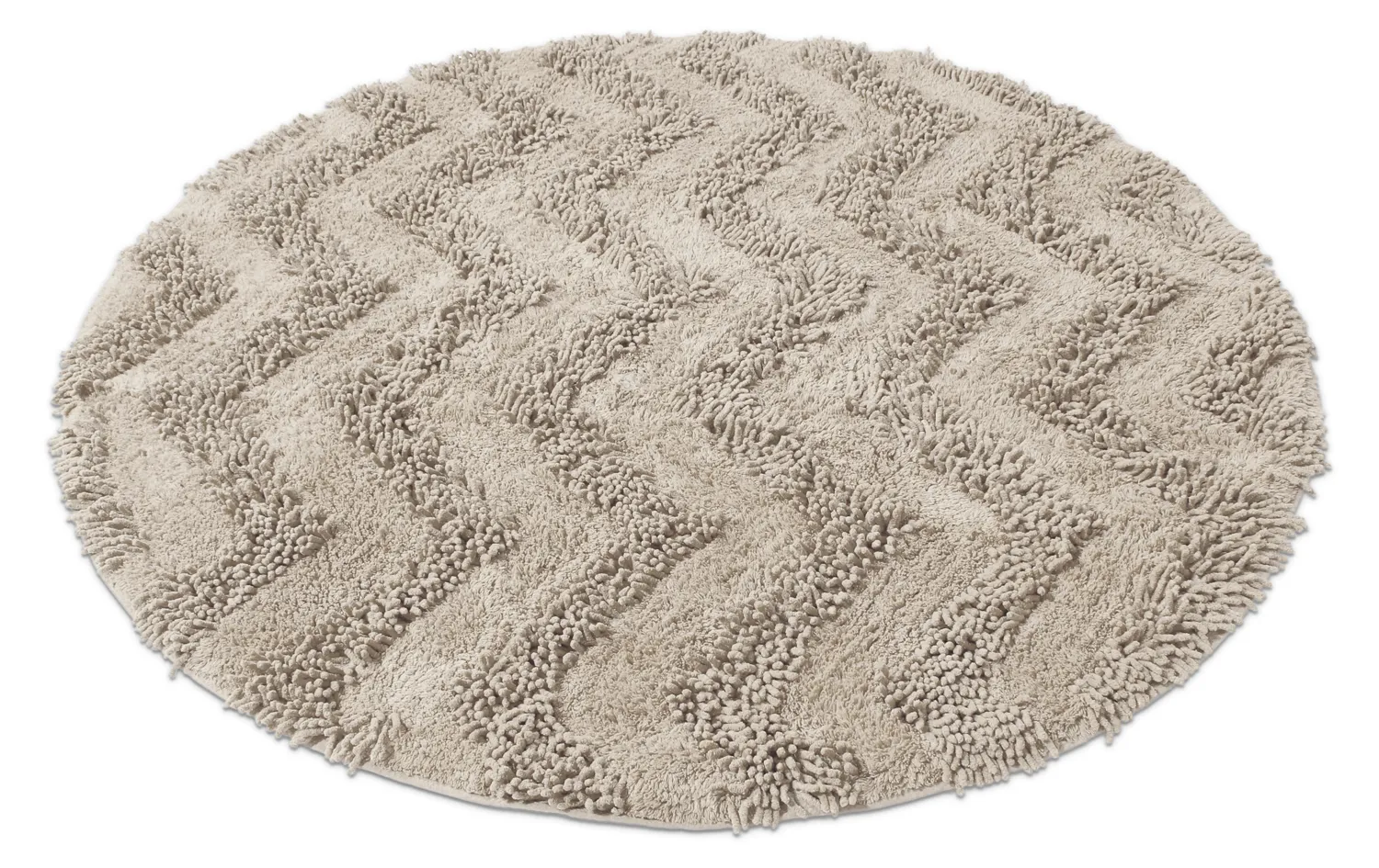 Alfombra de baño redonda - Tressa (beige)