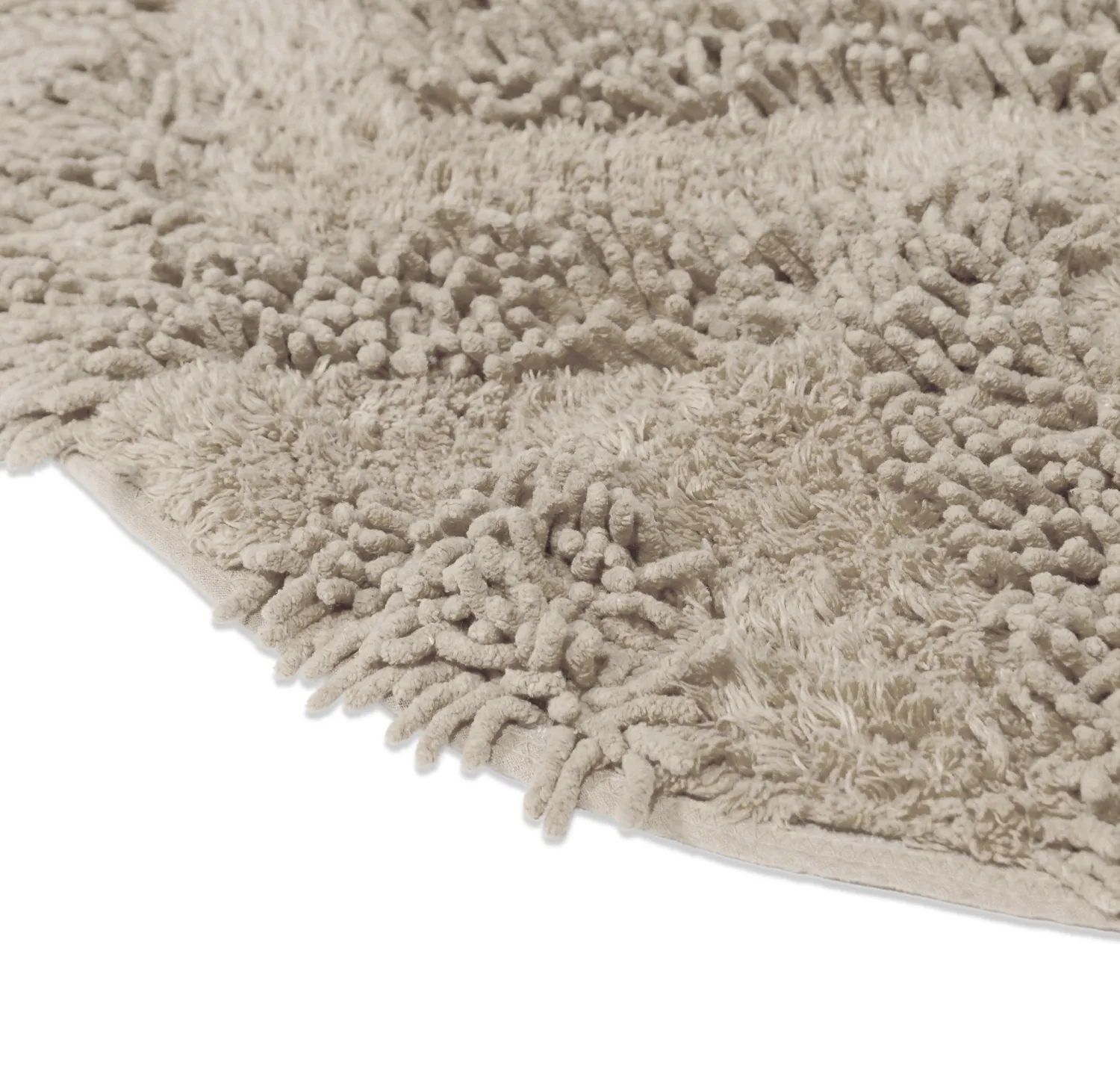 Alfombra de baño redonda - Tressa (beige)
