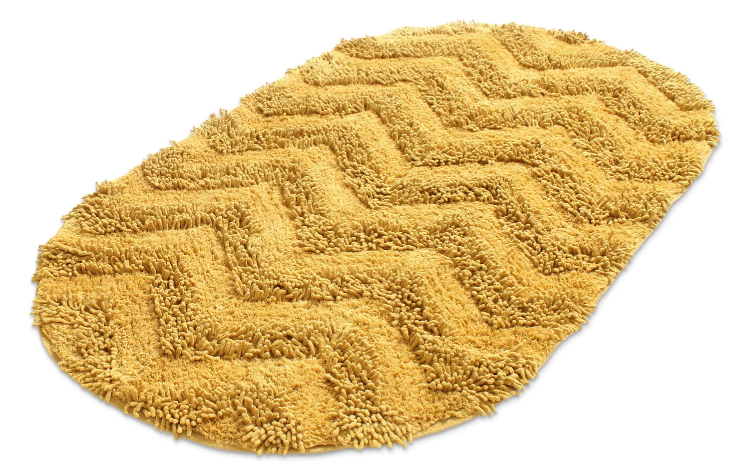 Alfombra de baño ovalada - Tressa (amarillo)