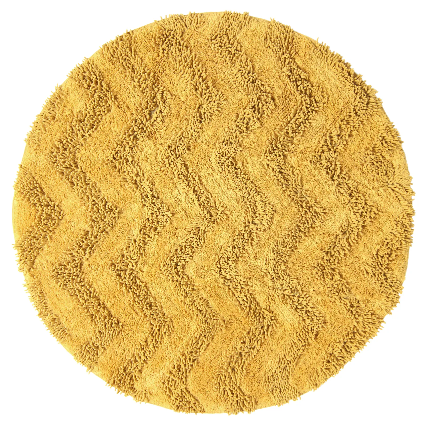 Alfombra de baño redonda - Tressa (amarillo)