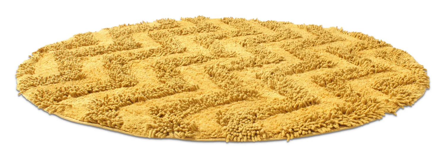 Alfombra de baño redonda - Tressa (amarillo)