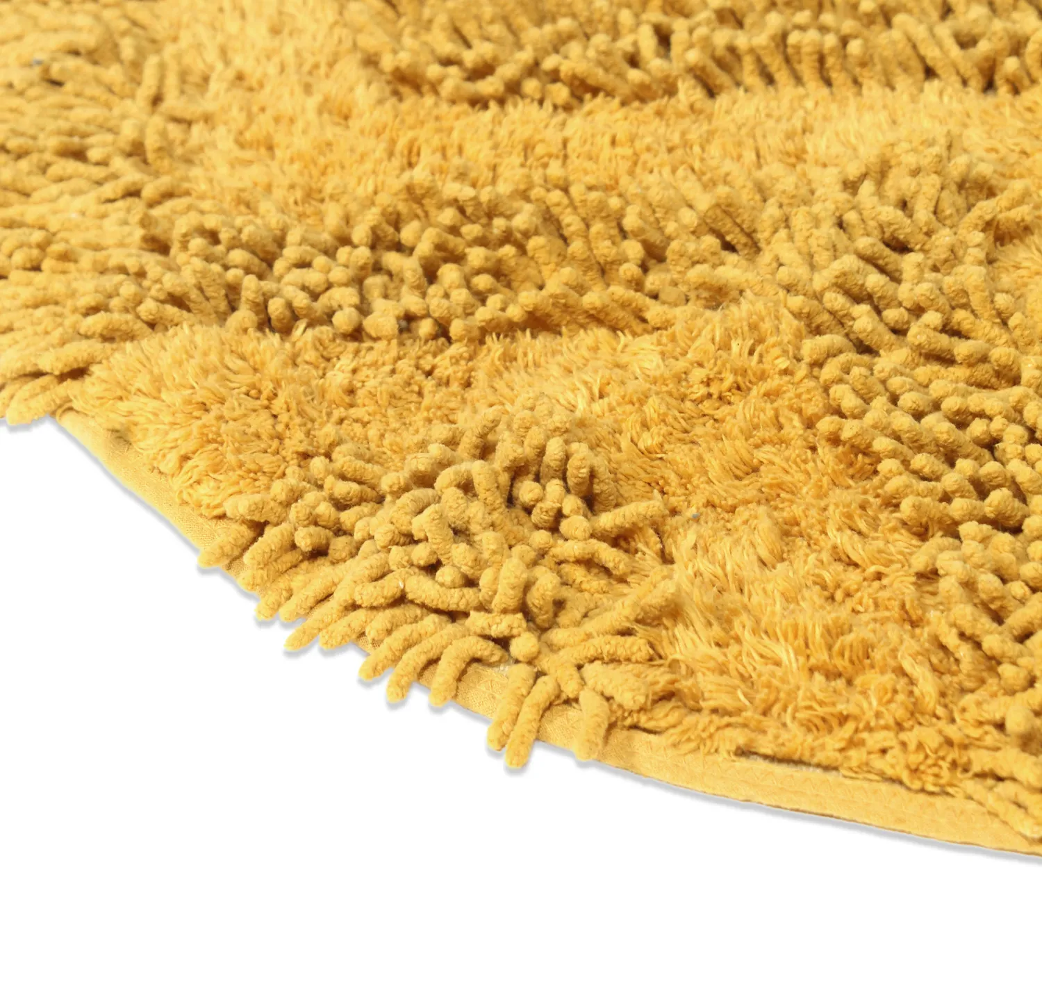 Alfombra de baño redonda - Tressa (amarillo)