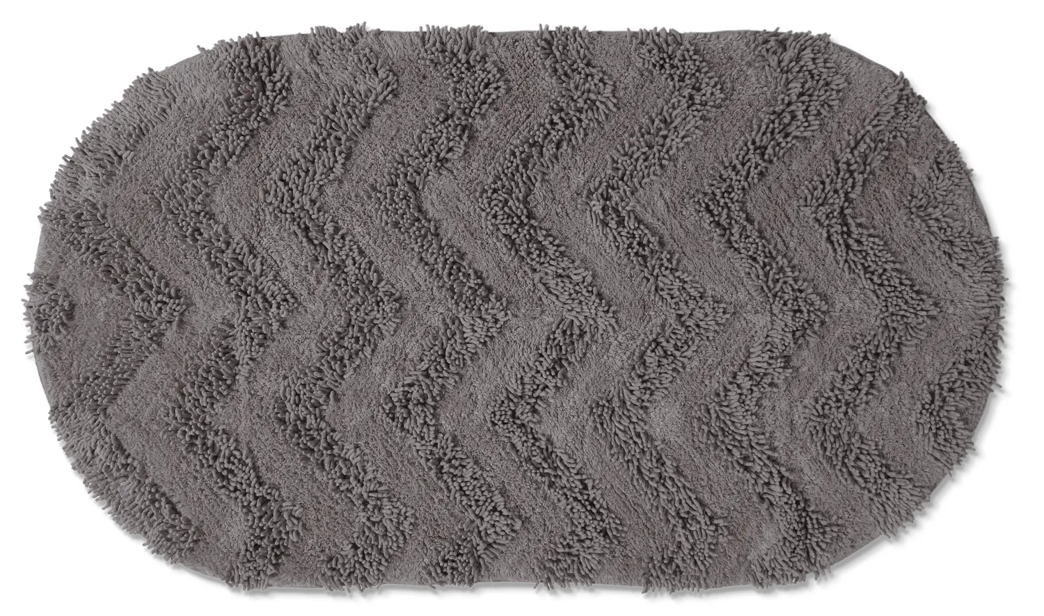Alfombra de baño ovalada - Tressa (gris oscuro)
