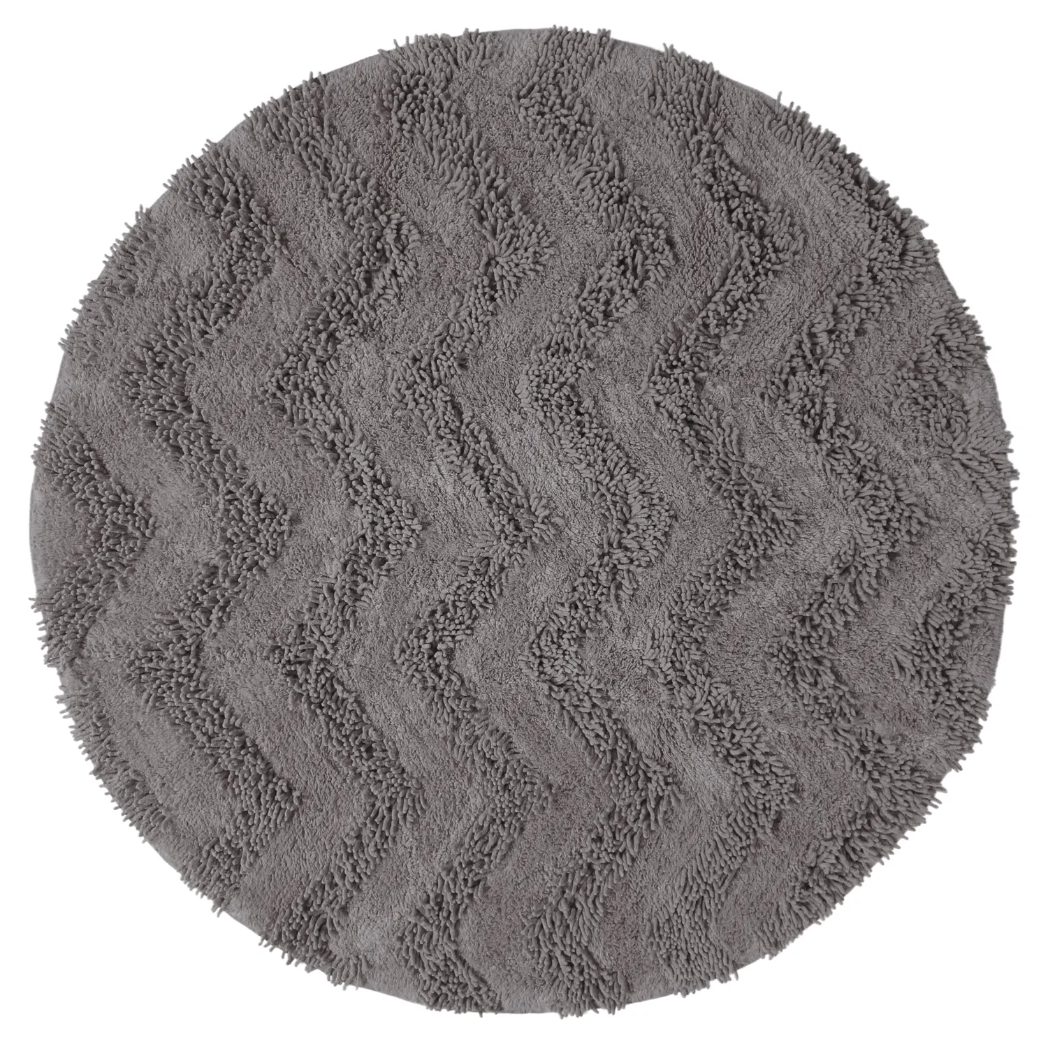 Alfombra de baño redonda - Tressa (gris oscuro)