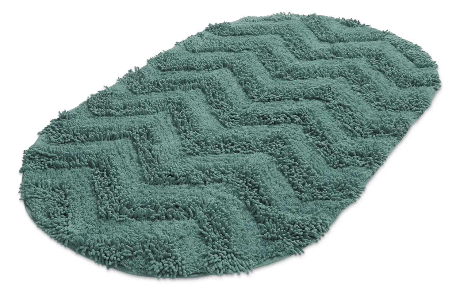Alfombra de baño ovalada - Tressa (verde oscuro)
