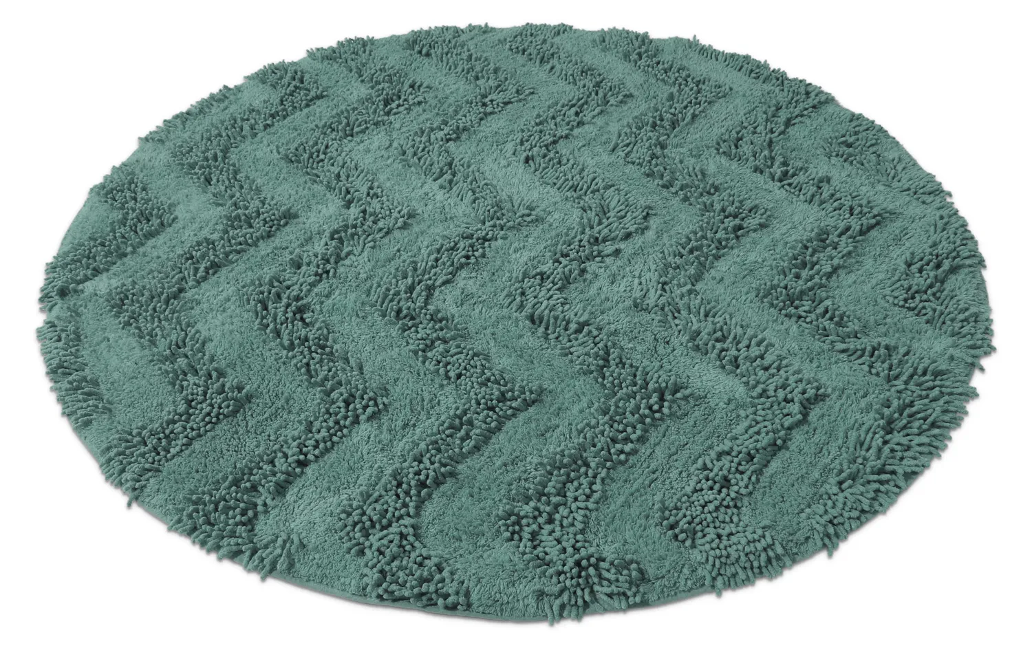 Alfombra de baño redonda - Tressa (verde oscuro)