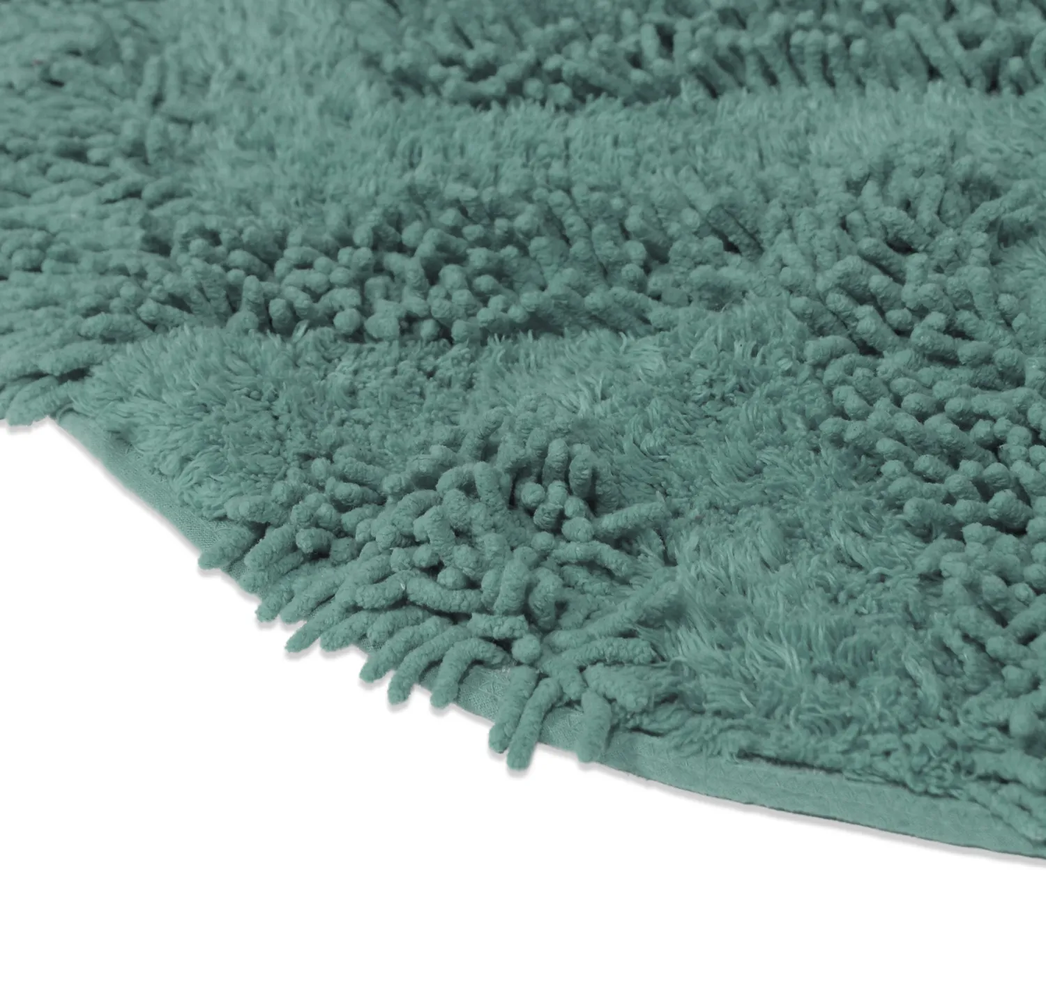 Alfombra de baño redonda - Tressa (verde oscuro)