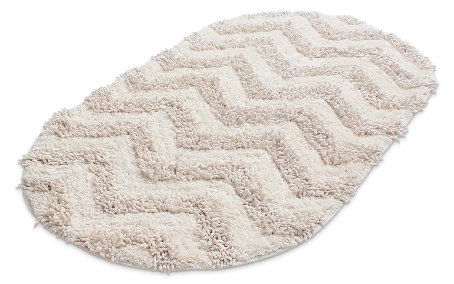 Alfombra de baño ovalada - Tressa (blanquecino)
