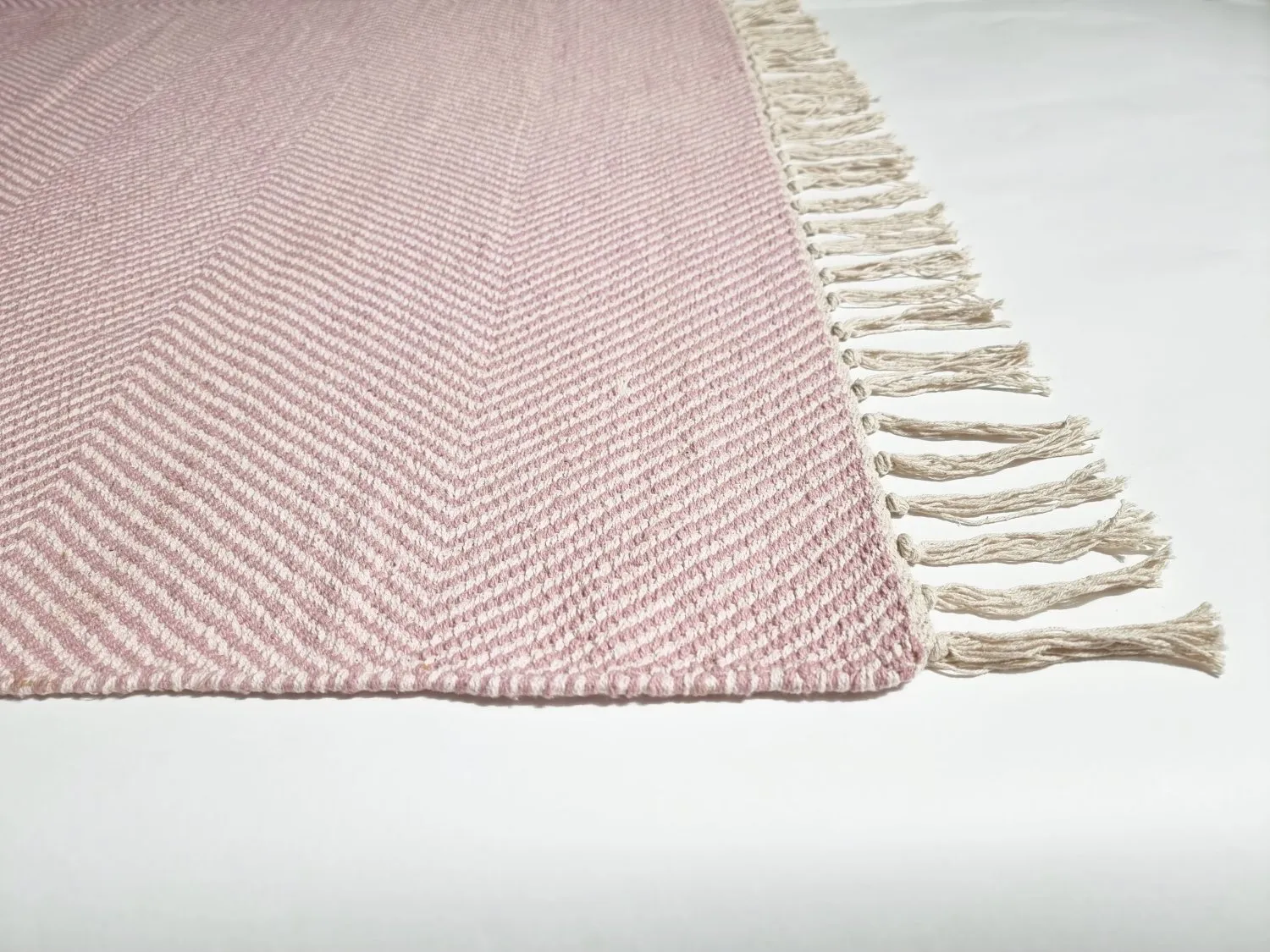 Alfombra de algodón - Barela (beige/rosa)