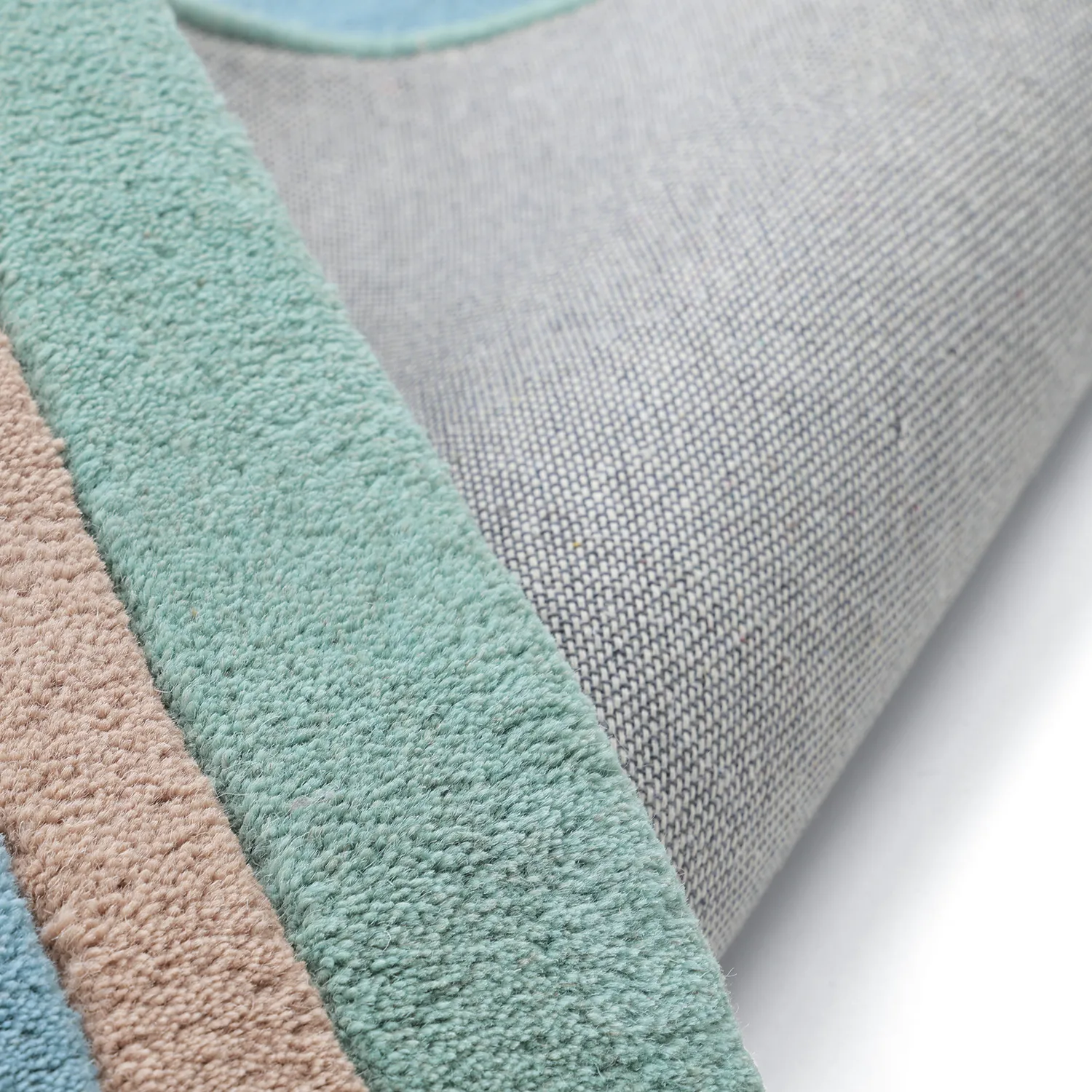 Alfombra Infantil - Giraffe Hand Tufted Wool Premium (azul claro/multicolor)