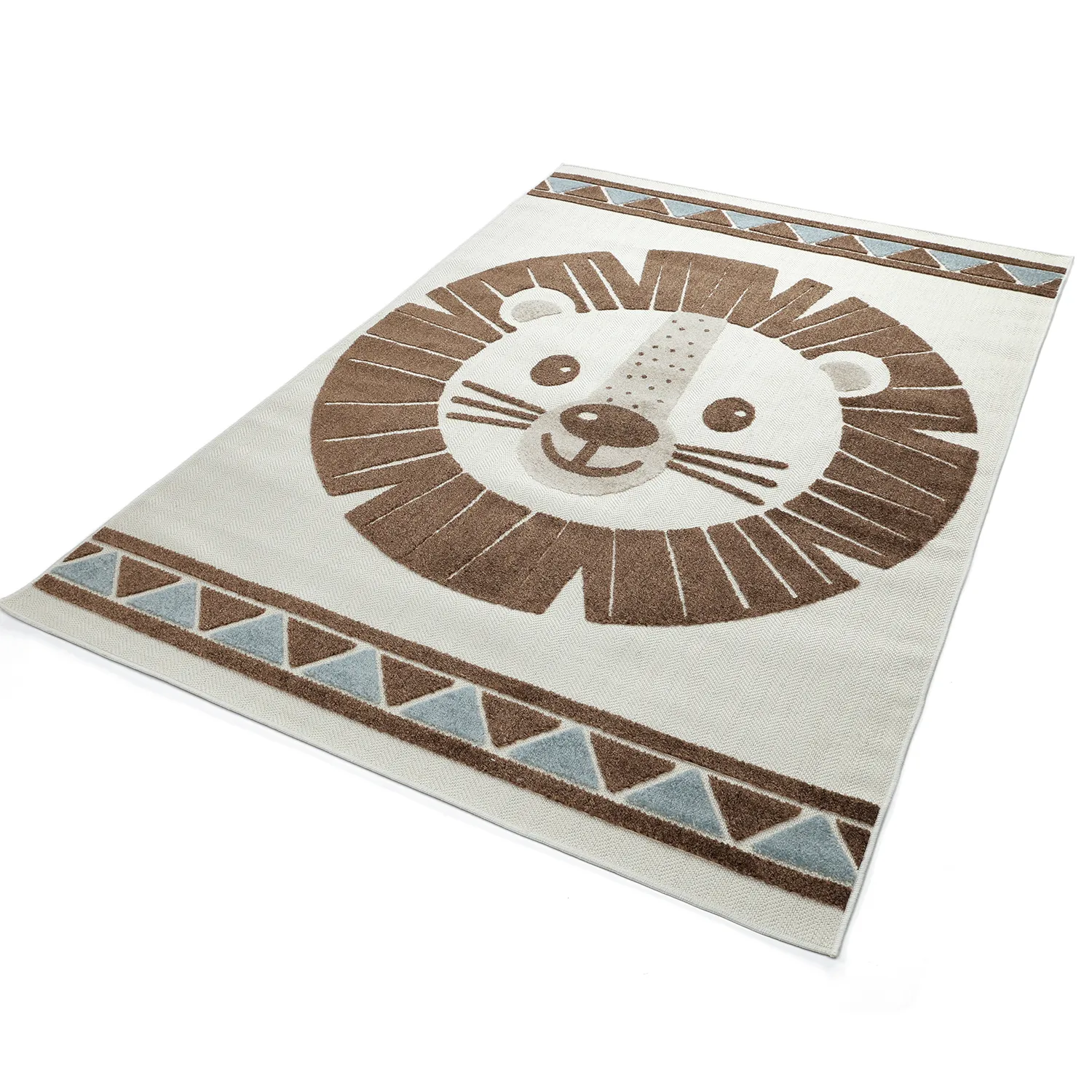 Alfombra Infantil - Kind Lion (crema/azul)