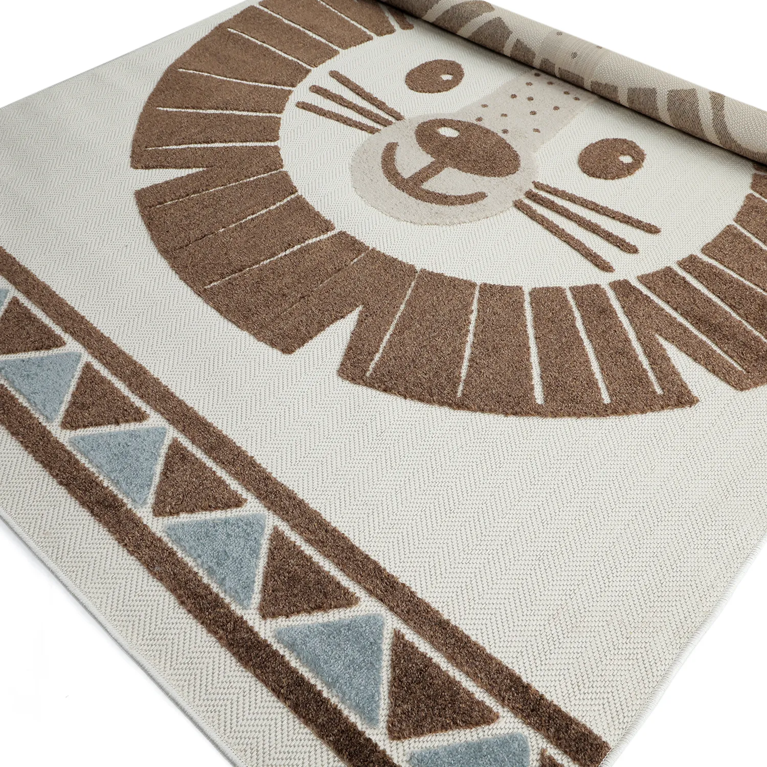 Alfombra Infantil - Kind Lion (crema/azul)