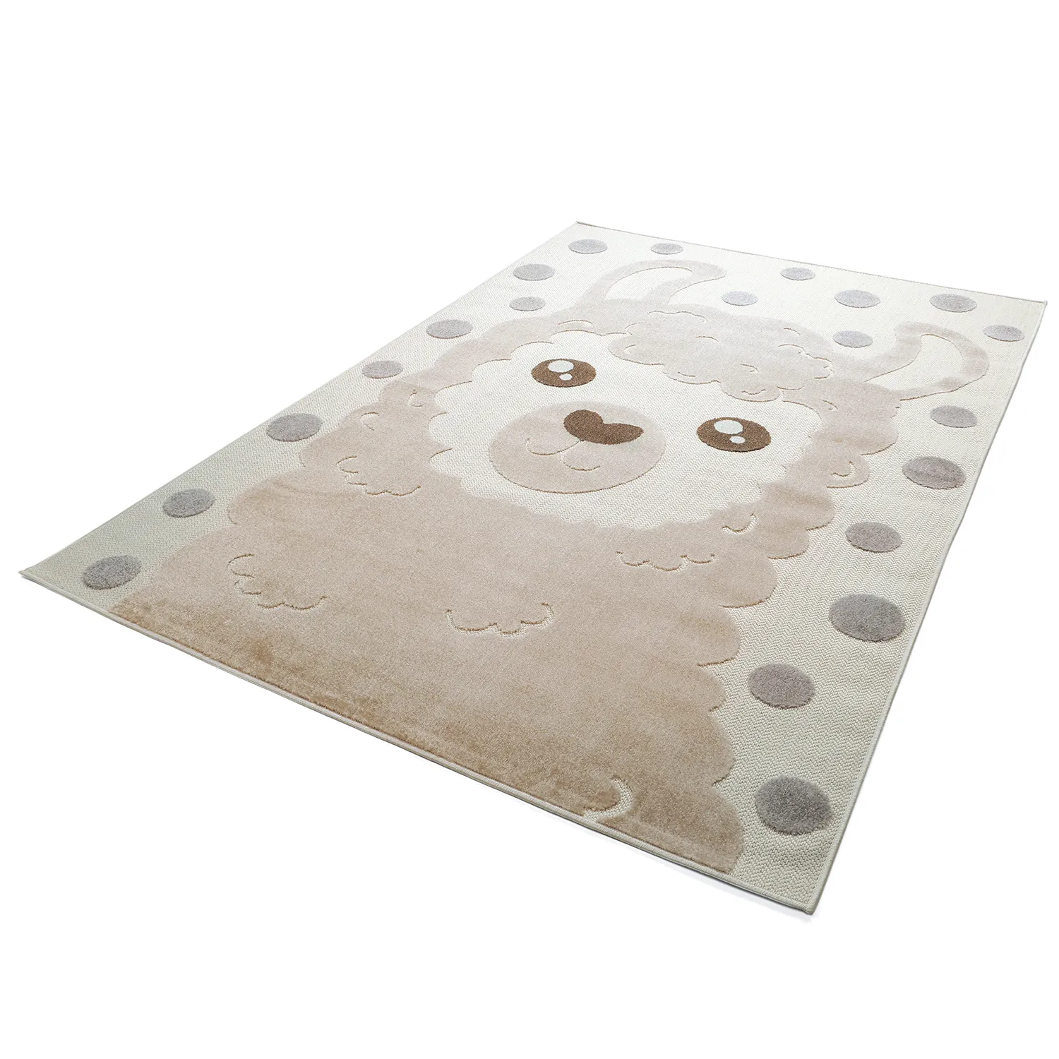 Alfombra Infantil - Kind Llama (crema/marrón)