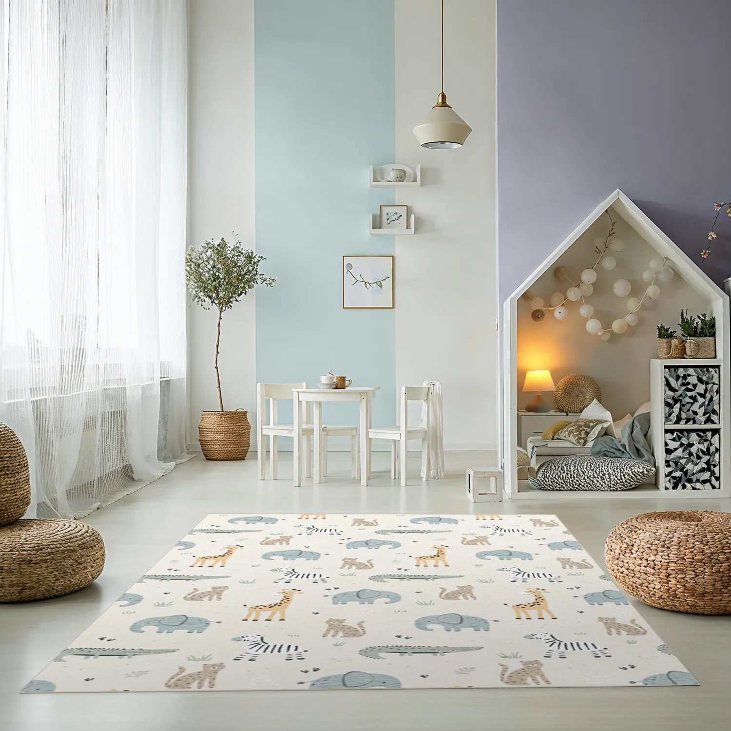 Alfombra infantil - Safari Friends (multi)
