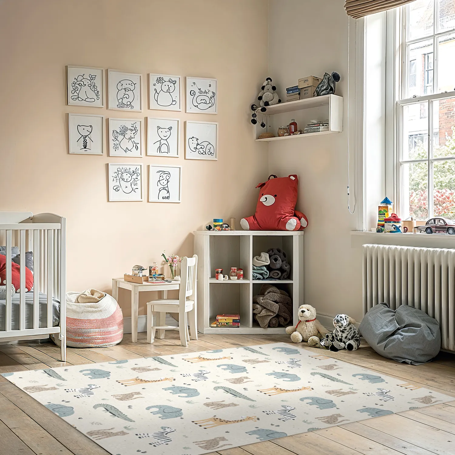 Alfombra infantil - Safari Friends (multi)
