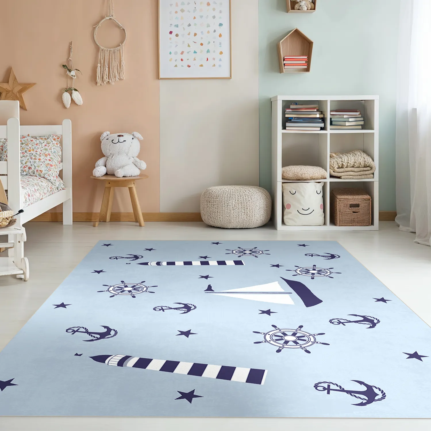 Alfombra infantil - Sailing Ship (azul)