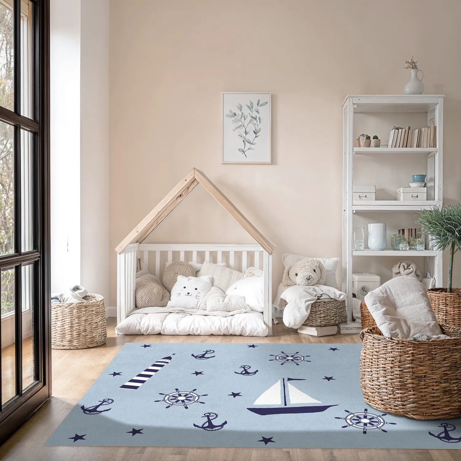 Alfombra infantil - Sailing Ship (azul)