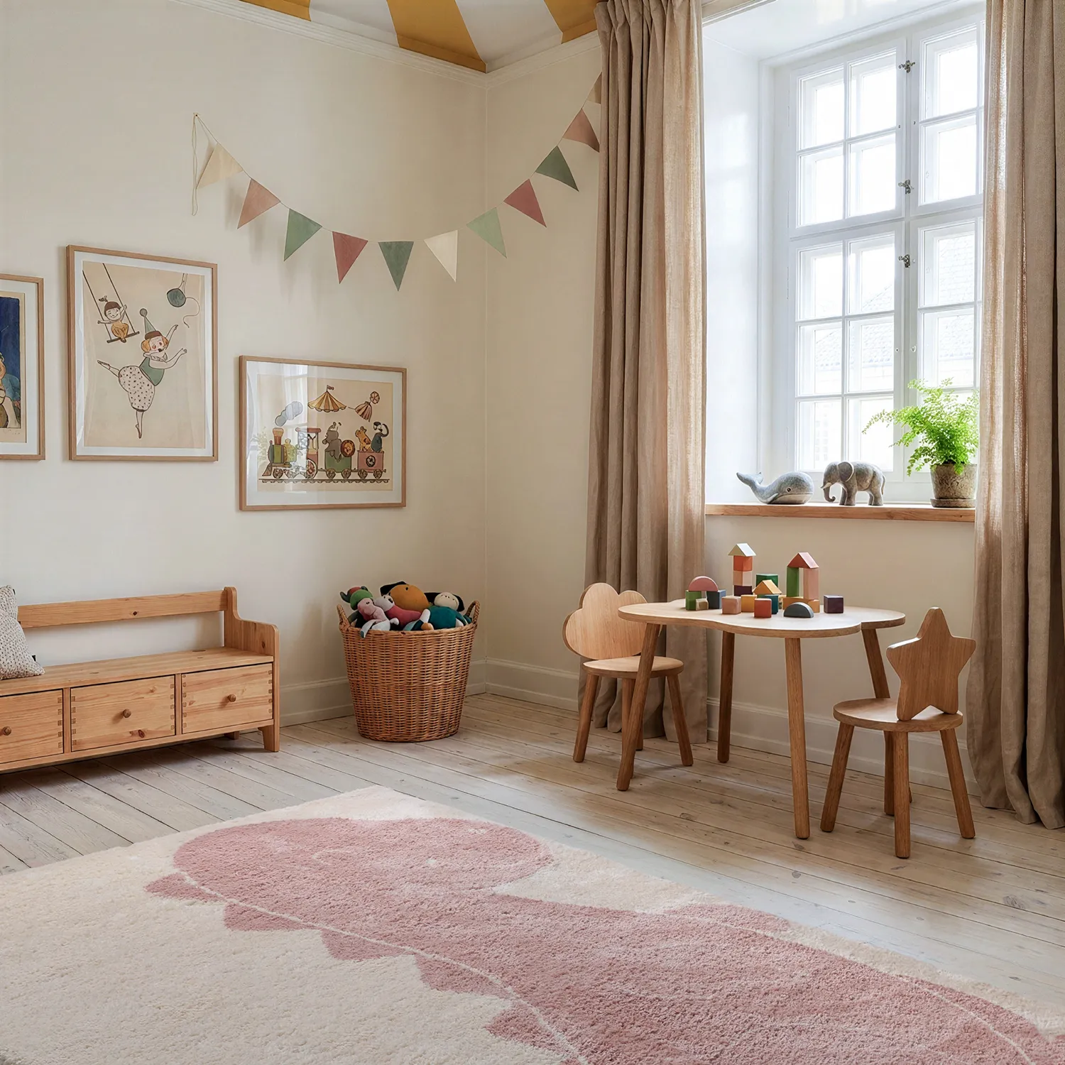 Alfombra Infantil - Soft Dino (crema/rosa)